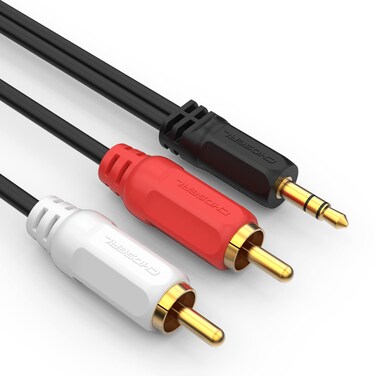CHOSEAL 2RCA to 3.5mm Cable,3.3FT RCA Audio Jack Adapter Cord RCA Y Splitter Connector for Phone Speaker MP3 Tablet