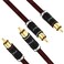 Preffair 2Pcs RCA Cables OFC Copper Shielded Interconnecting Wires with Gold Plated RCA Male to RCA Male Connectors Braided Signal Wires for Amplifier, Subwoofer, DAC Decorder,Speaker.(1M/3.3FT)