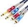 Disino Dual 1/4 inch TS to Dual RCA Stereo Audio Interconnect Cable Patch Cable Cords -6.6 ft