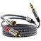 Japuda 3.5mm to RCA Audio Cable, HiFi Sound Headphone Jack Adapter Metal Shell RCA Y Splitter RCA Auxiliary Cord 1/8 to RCA Connector for Phone Speaker MP3 Tablet HDTV -Grey, 4FT/1M (4FT)