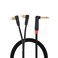 RIIEYOCA 90 Degree Right Angle 1/4 Inch TS to Dual RCA Audio Cable,Gold Plated 6.35mm Quarter Inch Male TS Jack to 2 RCA Phono Male Stereo Y Splitter Cable, 3.3FT / 1M
