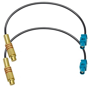 TUOLNK 2PCS RG174 Fakra to RCA Cable, Fakra Z Male to RCA Female Pigtail Coaxial Cable 12inch (30cm) for Car Telematics, GPS Navigation, Extension Coax Cable