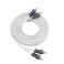RECOIL RMI26 Tinned Oxygen Free Copper 2-Channel 6ft RCA Audio Interconnects Cable for High-End Car Audio Marine Motorcycle &amp; UTV ATV Audio, Triple-Shielded with Noise Rejection for Tough Environment