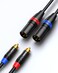 SNANSHI 2RCA to 2XLR Cable 6.6 Feet, Heavy Duty Dual XLR Male to 2RCA Male Cable, XLR to 2RCA Stereo Audio Cable, Gold Plated Plug, Double Shielded for Amplifier Mixer Microphone