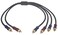 VKheroKV Wv-rcato2/rcakite-05 RCA Stereo Plug Male to Dual RCA Stereo Plug Male 1 Input 2 Output Stereo Audio Splitter Cable/Gold Plated Plug / 4n OFC Pure Copper Wire (6.5FT (200CM))