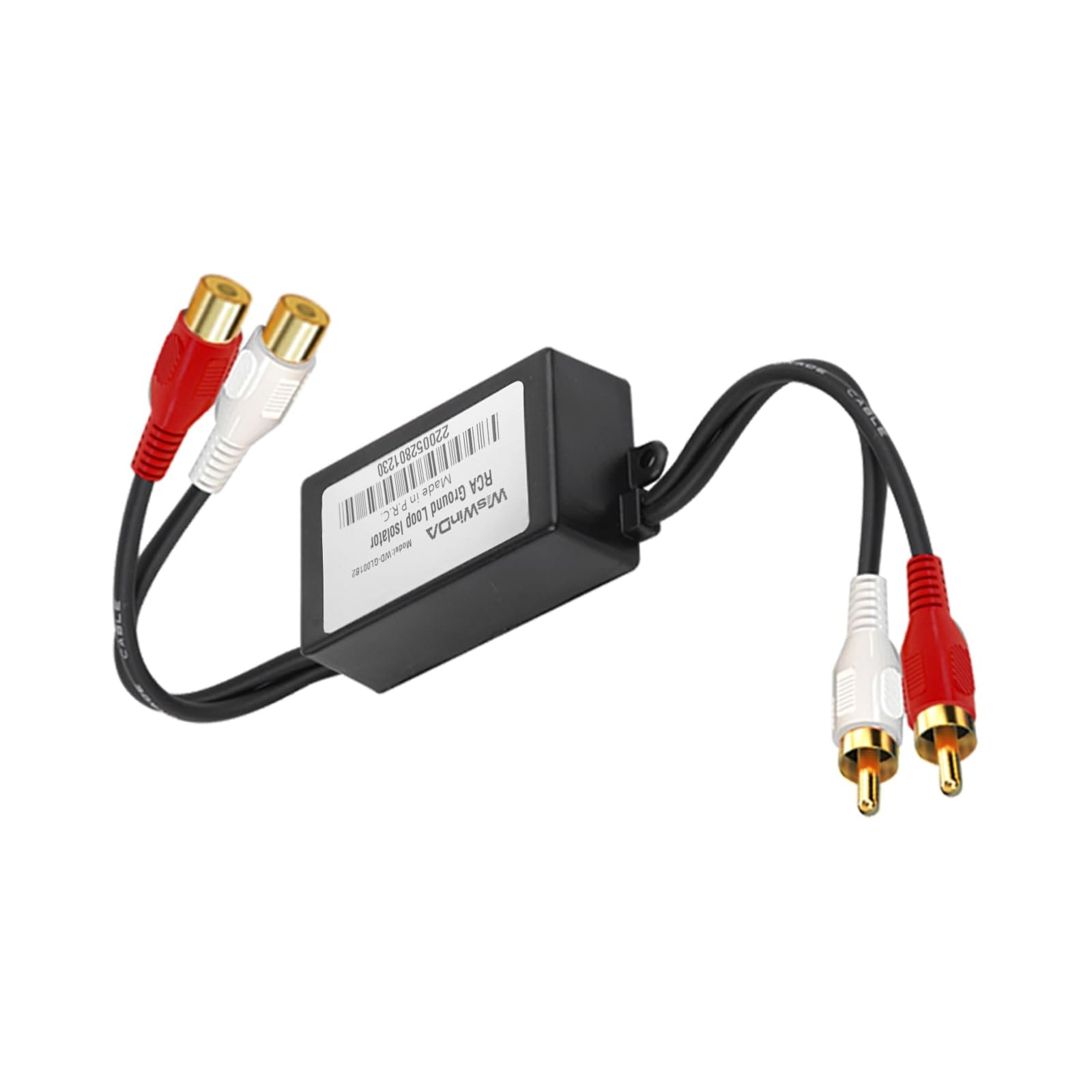 wiswinda Wiswinda Rca Noise Isolator Hum Eliminator Ground Loop Noise Isolator black abs