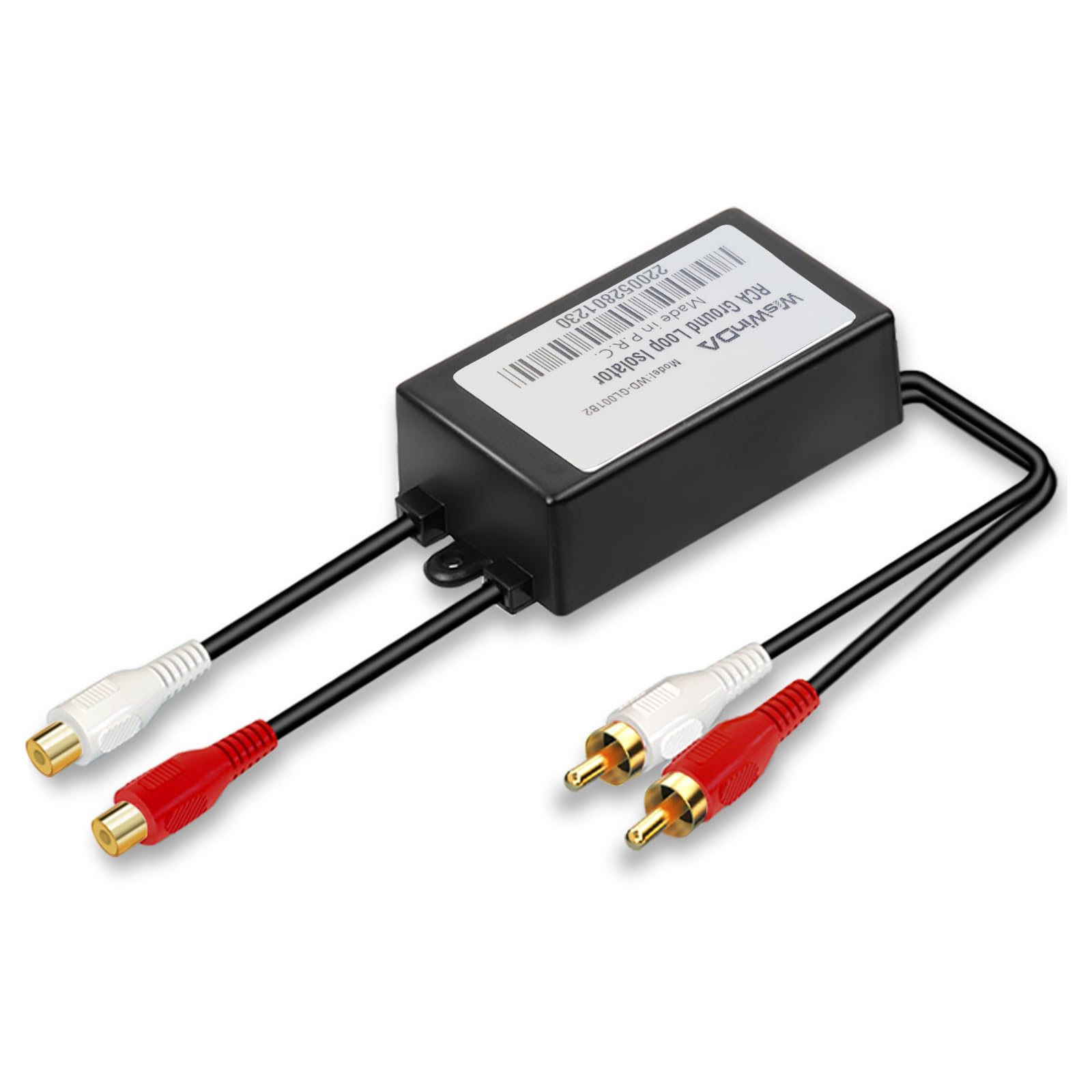 wiswinda Wiswinda Rca Noise Filter Hum Eliminator Ground Loop Isolator black rca