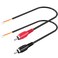 RCA to Speaker Wire, 18AWG 2 Pack RCA Male Plug Adapter to Bare Cable Open End, UIInosoo Audio Cable 1ft, Black and Red