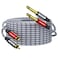 SNANSHI 2RCA to 1/4 Cable 6FT- Dual 1/4" TS to 2RCA Stereo Interconnect Cable Nylon Braided, Double Shielded 1/4 to 2RCA Cable for Monitors, Mixer,AMP/Speakers,BluRay Player,Recorder,DJ Gear