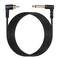 RIIEYOCA 90 Degree Right Angle RCA to 1/4 Inch Audio Cable, Gold Plated 6.35mm TS Mono Male to RCA Male Patch Cord (Black,2m)