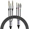 Meamaz 6.56ft/2M RCA Cables, RCA to 1/4" 6.35mm Audio Cable RCA to 3.5mm Stereo Cable Male to Male Bi-Directional Audio Cable Use for CD TV Audio Mixer&iuml;&frac14;&OElig;Power Amplifier, Speaker Headphone etc.