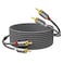 Nanxudyj RCA Cable 6ft,2RCA to 2RCA Audio Stereo Cable,Male to MaleRCA Cord Gold Plated Nylon-Braided Dual Shielded Auxiliary Car Audio Subwoofer Adapter Cord for Home Theater Amplifier Hi-Fi System