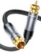 VANAUX Subwoofer Cable, 6.6ft Digital Coaxial Audio Cable, RCA to RCA Cables,Male to Male Mono [20AWG,Gold-Plated,Braided Jacket] for Home Theater, HDTV, Amplifier Speaker Soundbar(2m/6.6ft)