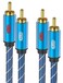 EMK RCA Cable 2RCA Male to Male Stereo Audio Cable RCA Adapter HiFi Sound Braided Stereo RCA Cord Compatible with Home Theater/HDTV/Amplifiers/Hi-Fi Systems/Car Audio/Speakers(6.6ft/2m)