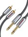 VANAUX RCA to 1/4 Cable, Dual 1/4 inch to Dual RCA Stereo Cable,Mono Phone Plug 2x6.35mm Male to 2RCA Male Gold Plated Audio Interconnect Cable for Microphone Mixer Amplifier(10ft/3m)