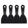 uxcell Putty Scraper 3" ABS Plastic Spatula Drywall Patch Repair Spreader Wall Covering Smoother Black 4Pcs