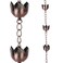 Topadorn Rain Chain Decoration 6 Ft., Rain Catcher Chain Gutter Metal Downspout 70'' for House Eaves, Garden &amp; Home, Flower Shape Rain Chains