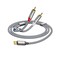 RIKSOIN USB C to 2 RCA Audio Cable,Type-C to RCA Male to Male Y RCA Splitter,2RCA Jack USB-C Audio Cable with Magnetic Ring Supports Compatible with iPhone 15 Pro Max/15 Pro/15 Plus,iPad Pro-4FT