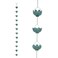Topadorn 8.5 FT Rain Chain Iron Gutter Chains with 12 Rain Collector Thick Iron Flower Cups Garden Decoration,Lake Blue