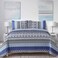 WONGS BEDDING Boho Quilt Set Full Size, Blue Bohemian 3 Pieces Quilt Sets, Lightweight Bedspread Coverlet Bedding Set for All Season (78"x90")