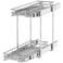 OCG 2 Tier Pull Out Cabinet Organizer (7.5" W x 21.5" D), Pull Out Drawers for Kitchen Cabinets, Pull Out Shelves for Base Cabinet Organization in Kitchen Bathroom Pantry, Chrome Finish