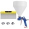 Drywall Texture Sprayer,Air Hopper Spray Gun 1.5 Gallon with 3 Nozzle (4.0mm/6.0mm/8.0mm) &amp; Putty Knife,Stainless Steel Scraper for Repairing Drywall, Removing Wallpaper, Applying Putty (Blue)