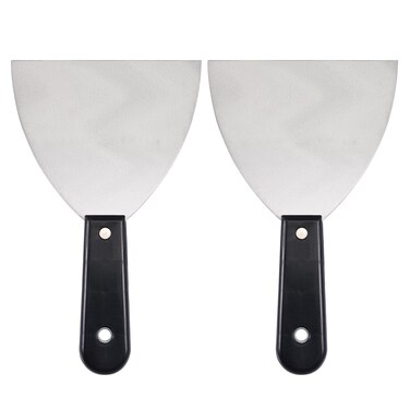 uxcell Putty Scraper 5" Spatula Drywall Repair Spreader Stainless Steel Blade Black Handle 2Pcs