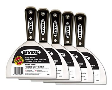 Hyde 6" Black and Silver High Carbon Steel Joint Knife,Pack of 5
