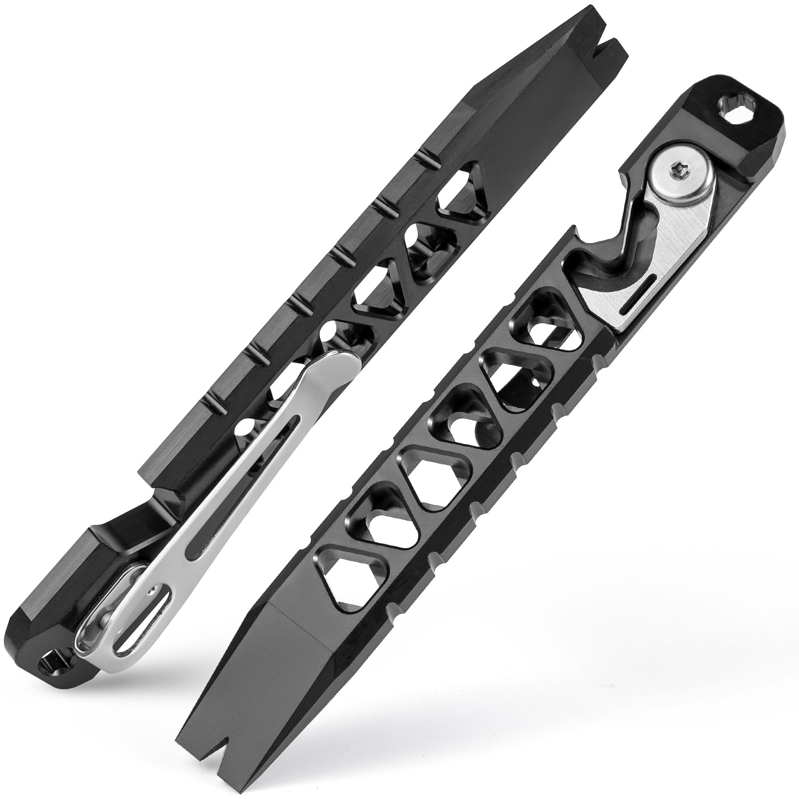 JOTOUCH Titanium EDC Pry Bar Tool - Multi-functional Keychain With Crowbar & Bottle Opener (96mm)
