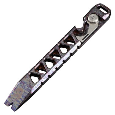 cool hand Gear Titanium EDC Pry Bar, Pocket Keychain Multitool Prybar, Pocket Tool Pry Bar Bottle Opener Nail Puller Portable Outdoor EDC Tool (1PCS, Multicolor)