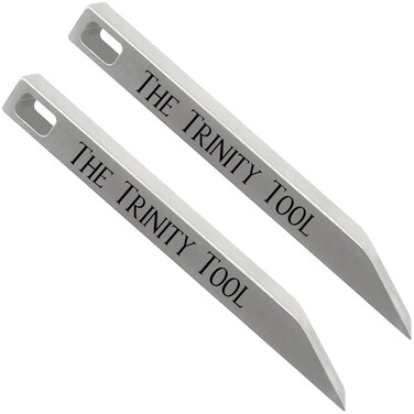 The Trinity Tool Titanium Mini Prybar (2 Pack) - EDC Christian Keychain for Men, Prybar, Screwdriver, Box Opener, Bottle Opener &amp; Multitool