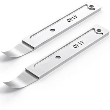 Kathleno 4140 Pry Tool, Pry Bar Trim Removal Tool Pry Tool, Pocket Mini Pry Bar, Door Panel Removal Tool, Removing Auto Trim Interior and Exterior Parts for Planes (2 Pack)