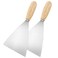 Putty Knife, 2 PCS 5 Inch Metal Scraper, wooden Handle Spackle Knives for Drywall, Decals, Wall paper, Patching, Painting, Taping, Scraping Coating