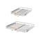 SOFRON Expandable Pull Out Drawer Cabinet Organizers, Heavy Duty Slide Out Storage Shelf for Home Kitchen Pantry Cupboard Pots Pans, Adjustable Width from 16.2" to 26.2", Stainless 2 Packs