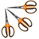 GROWNEER 3 Packs Trimming Scissors Teflon Coated Non Stick Blades Pruning Shears Gardening Hand Pruning Snips with Straight Stainless Steel Precision Blade