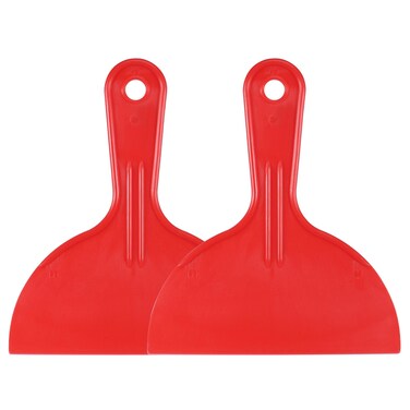 uxcell Putty Scraper 6" ABS Plastic Spatula Drywall Patch Repair Spreader Wall Covering Smoother Red 2Pcs
