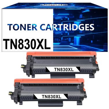 Jagute TN830 TN830XL Toner Cartridges (with Chip) for Printer DCP-L2640DW Replacement for TN 830XL Cartridge HL-L2460DW DCP-L2640DW HL-L2405W HL-L2400D HL-L2480DW High Yield Black 2Pack