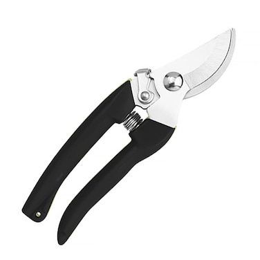 Curve Gardening Scissor with Sharp Stainless Steel Blade Garden Shears for Cutting Flowers Trimming Plants of Yard Florist Flower Rose Herb Hedge Bonsai and Fruits Picking (Black Handle)