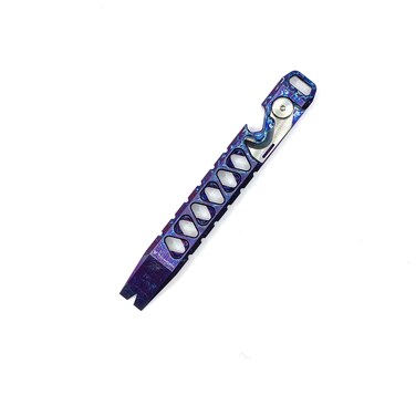Titanium EDC Pry Bar Pocket Pry Bar Pry Bar Multitool With Bottle Opener Pocket Small Crowbar for Men Outdoor (Blue)