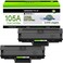 greencycle 105A Compatible Black Toner Cartridge Replacement for HP 105A 105 W1105A 1105A High Yield to use for HP Laser MFP 137fnw 135a 135w 107a 107w Printer (2-Pack, 3000 Pages)