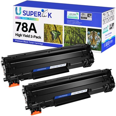 SuperInk CE278A P1606n Compatible Toner Cartridge Replacement for Hp 78A Black Toner Cartridge to use for Laser jet P1606dn P1606 M1536dnf P1560 P1566 Printer (Black, 2 Pack)
