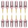 TOOLTENG 1 Pack Pruning Shears with Curved Blades, Garden Trimming Scissors, Gardening Hand Pruning Snips Titanium Coated Precision Bonsai Pruning Shears, Efficient Flower Cutters (Pink)