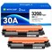 30A Toner Cartridge 2 Pack High Yield Replacement for HP 30A CF230A 30X CF230X Compatible with HP Laserjet Pro MFP M227fdw M203dw M227fdn M203dn M227sdn M203d M227 M203 Series Laser Printer Ink Black