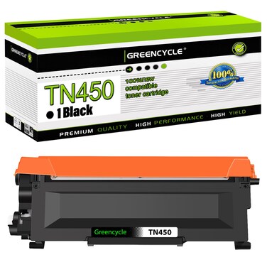 greencycle 1 Pack TN450 TN420 Black Toner Cartridge Compatible for Brother TN-450 TN-420 use with HL-2270DW HL-2280DW HL-2230 HL-2240 MFC-7240 MFC-7360N MFC-7860DW DCP-7060D DCP-7065DN Laser Printer