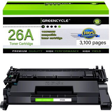 greencycle 26A M426fdw Compatible Toner Cartridge Replacement for HP 26A CF226A 26X CF226X for HP Laserjet Pro M402n M402dn M402dw M402dne MFP M426fdw M426dw M426fdn Printer (Black, 1-Pack)