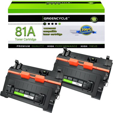 greencycle 2-Pack Compatible Toner Cartridge Replacement for HP 81A CF281A 81X for Enterprise MFP M604 M604n M604dn M605 M605n M605X M606 M630 M630h M630dn M630z MFP Printer (Black, 10500 Pages)