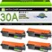 greencycle CF230A Toner Cartridge Replacement Compatible for HP 30A Black Toner Cartridge Laserjet Pro MFP M227fdw M227fdn M227sdn M203dn M203dw M203d Printer Ink Cartridge (4PCS)