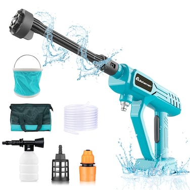 Cordless Car Power Washer for Makita 18V Lithium-Ion Batteries, 550 PSI Pressure Washer with 6 in 1 Nozzle for Car Cleaning (Battery Not Included)