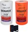 Perco White &amp; Red Pricing Labels for Monarch 1131 Price Gun - One White and One Red Sleeve - 2 Sleeves, 16 Rolls Combo Pack - 40,000 Price Marking Labels - with Label Scraper &amp; Ink Rolls Included