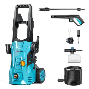 GREENER Electric Pressure Washer 3800 PSI, Adjustable Nozzle, 2.4GPM, High Pressure Washer with 50ft Outlet Hose, Power Washer Electric Powered with Soap Cannon for Car, House, Patio Cleaning